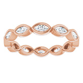 14K Rose 1/2 CTW Natural Diamond Eternity Band Size 5
